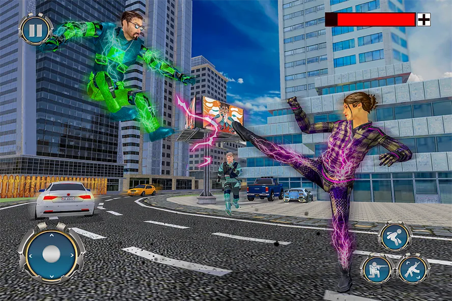 Light Superhero Speed Hero  [МОД Бесконечные монеты] Screenshot 4