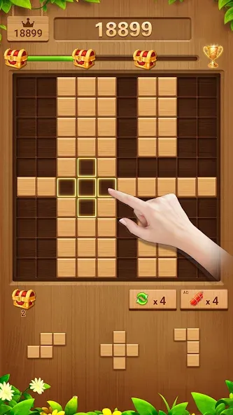 Wood Block Puzzle Addictive  [МОД Unlocked] Screenshot 5