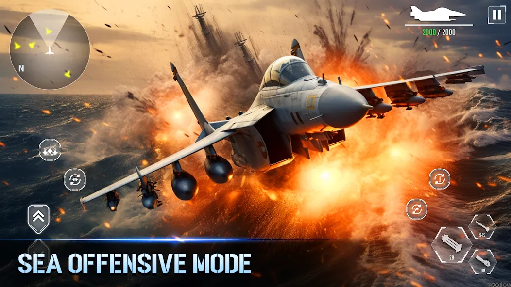 Aircraft Strike: Jet Fighter  [МОД Unlimited Money] Screenshot 2