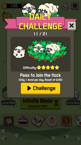 Sheep N Sheep: Daily Challenge (Шип эн Шип)  [МОД Много монет] Screenshot 2