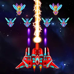 Взломанная Galaxy Attack: Shooting Game (Гэлэкси Аттак)  [МОД Все открыто] - полная версия apk на Андроид