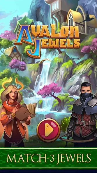 Avalon Jewels Match-3 (Авалон Джуэлс)  [МОД Много денег] Screenshot 1