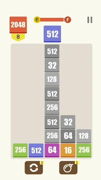 Target 2048 (Таргет 2048)  [МОД Unlocked] Screenshot 2