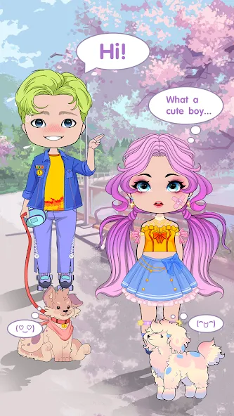 Chibi Doll Dress Up Games  [МОД Бесконечные монеты] Screenshot 5