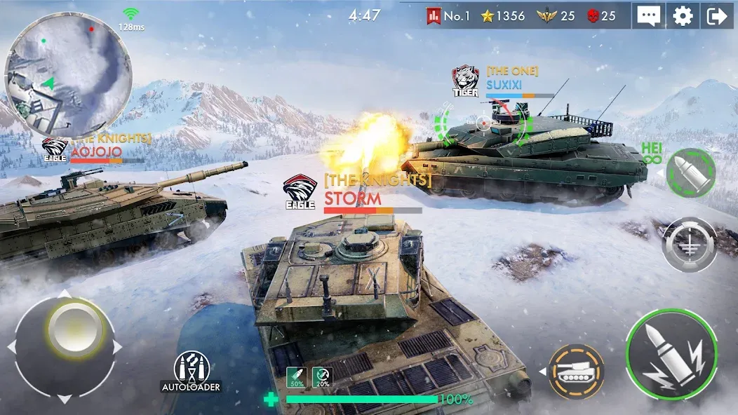 Tank Warfare: PvP Battle Game (Танковое сражение)  [МОД Menu] Screenshot 5