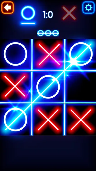 Tic Tac Toe Glow: 2 Players  [МОД Много монет] Screenshot 2