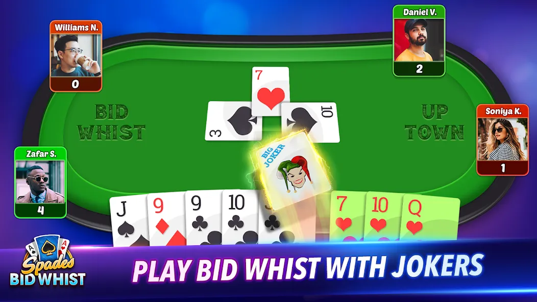 Spades: Bid Whist Classic Game (Бид Вист Классик)  [МОД Бесконечные монеты] Screenshot 4