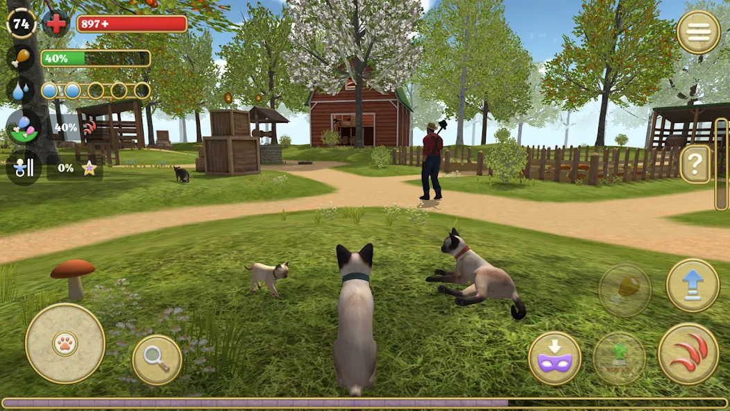 Cat Simulator : Kitties Family  [МОД Бесконечные деньги] Screenshot 1