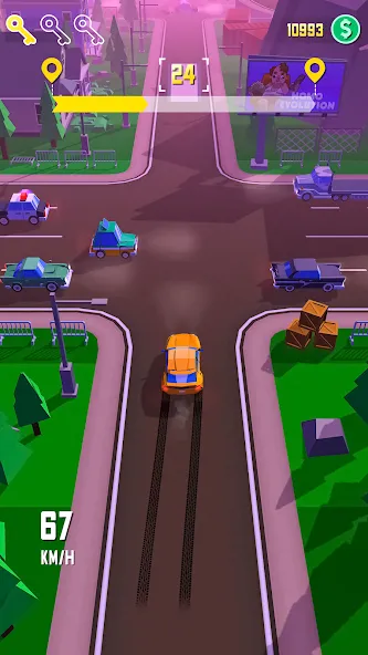 Taxi Run: Traffic Driver (Такси Ран)  [МОД Бесконечные монеты] Screenshot 1