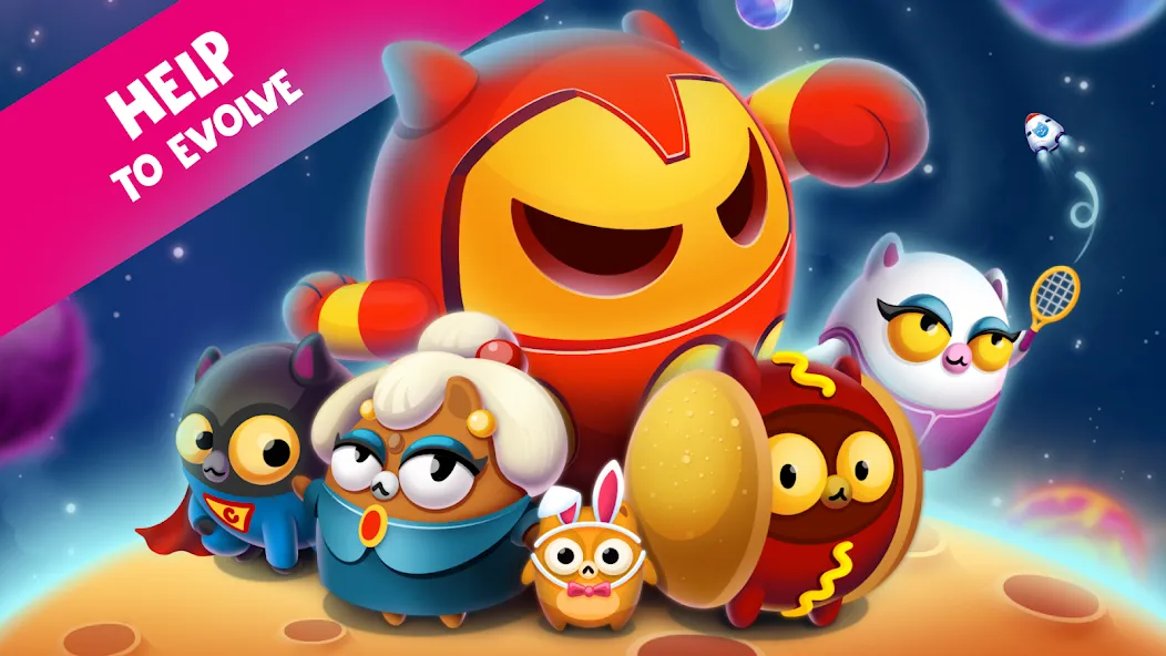Space Cat Evolution: Kitty col  [МОД Много денег] Screenshot 2