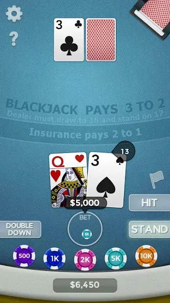 Blackjack 21  [МОД Menu] Screenshot 1