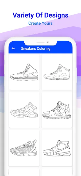 Basketball Shoes Coloring Book (Раскраска кроссовок для баскетбола)  [МОД Много денег] Screenshot 3