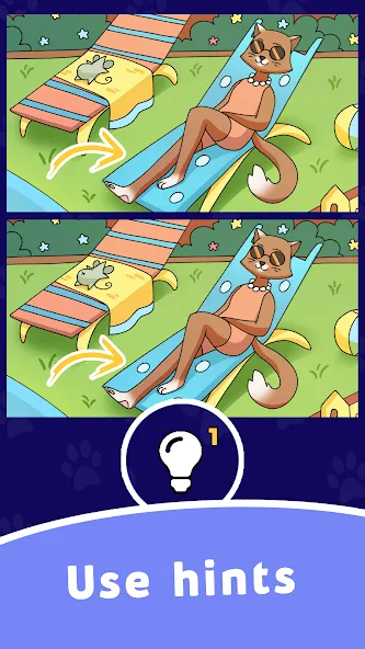 Find Differences: Cute Cats  [МОД Unlimited Money] Screenshot 5