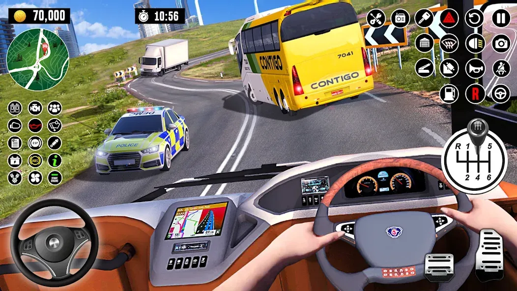 Bus Driving School : Bus Games  [МОД Много денег] Screenshot 4