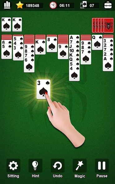 Spider Solitaire  [МОД Mega Pack] Screenshot 1