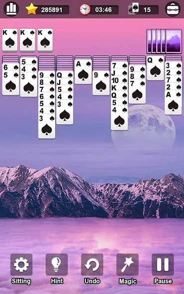 Spider Solitaire  [МОД Mega Pack] Screenshot 2