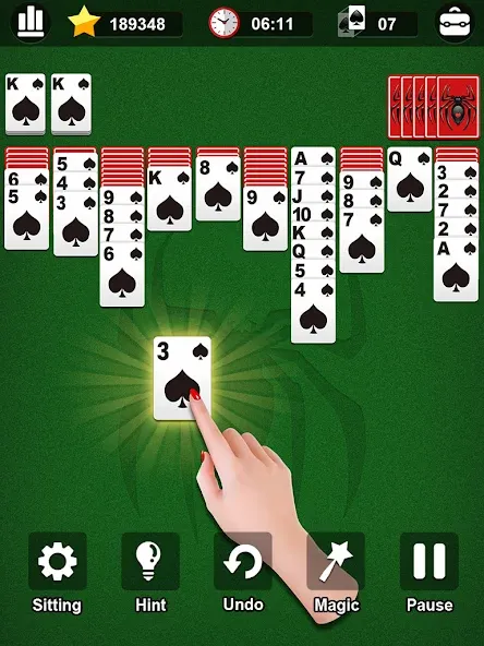 Spider Solitaire  [МОД Mega Pack] Screenshot 5