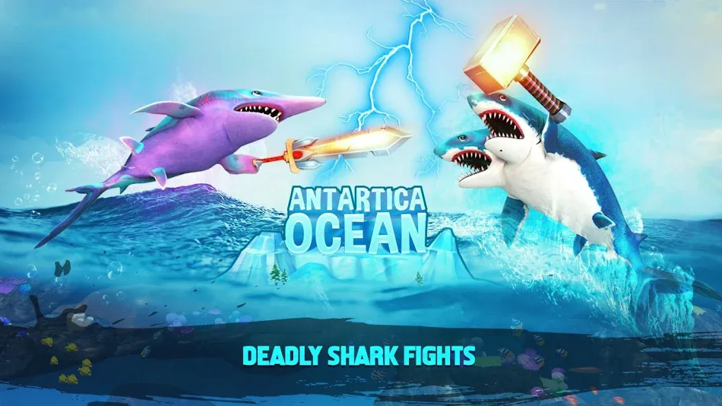 Double Head Shark Attack PVP  [МОД Все открыто] Screenshot 1