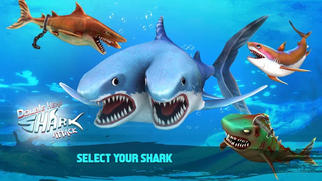 Double Head Shark Attack PVP  [МОД Все открыто] Screenshot 2