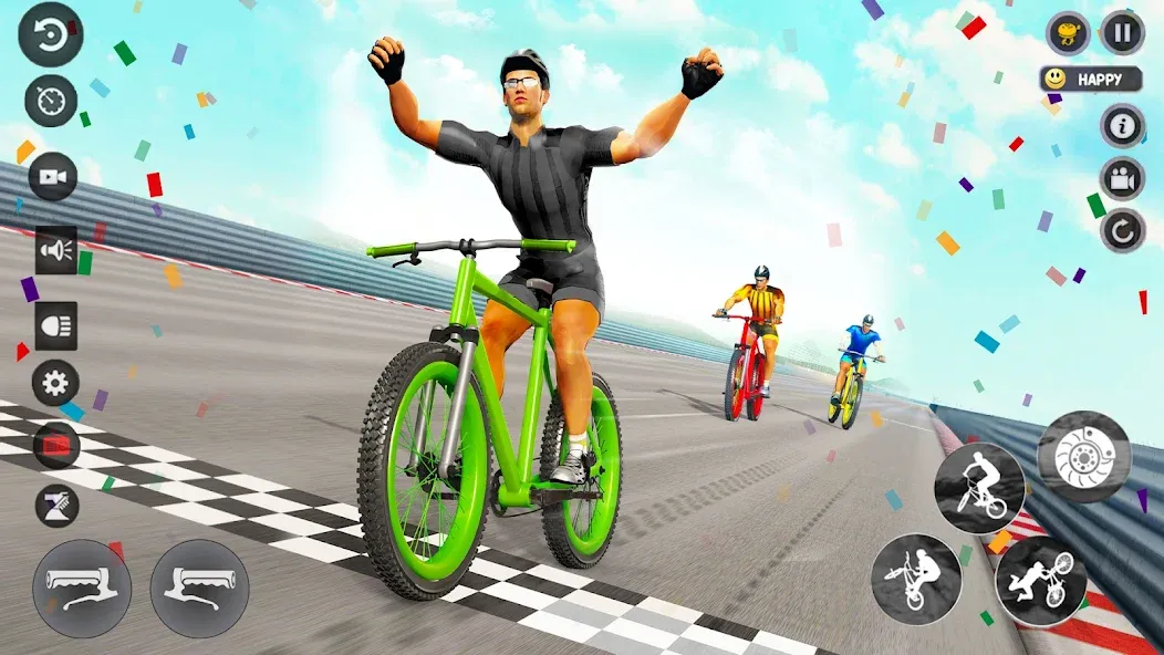 BMX Cycle Race 3d Cycle Games (гонка на велосипедах 3D игры на велосипеде)  [МОД Menu] Screenshot 3