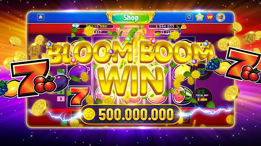 Bloom Boom Casino Slots Online (Блум Бум Казино Слоты Онлайн)  [МОД Mega Pack] Screenshot 1