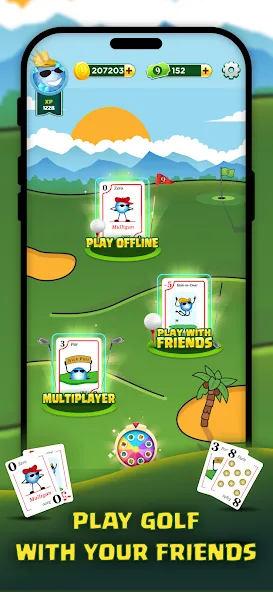 Play Nine: Golf Card Game (Плей Найн)  [МОД Unlimited Money] Screenshot 1