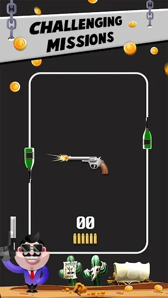 Bottle Shooting VS Gun  [МОД Menu] Screenshot 1