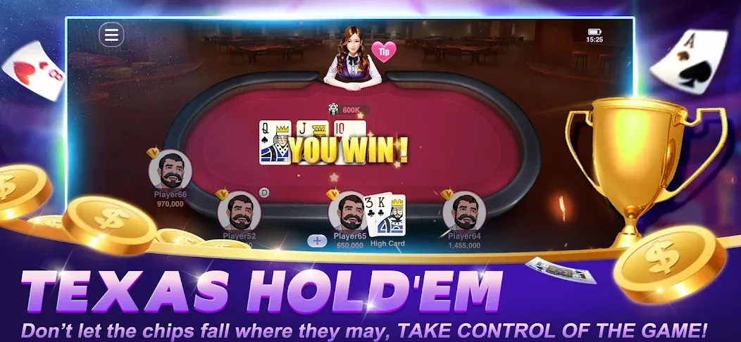 Happy Poker Slots (Хэппи Покер Слоты)  [МОД Бесконечные деньги] Screenshot 4