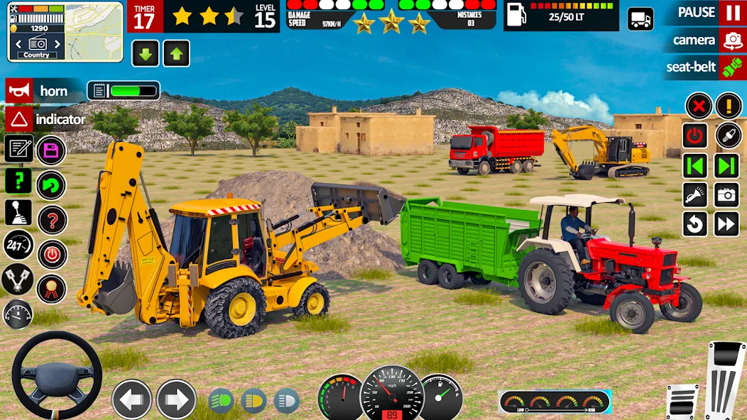 Indian Tractor Game Farming 3D  [МОД Unlocked] Screenshot 2