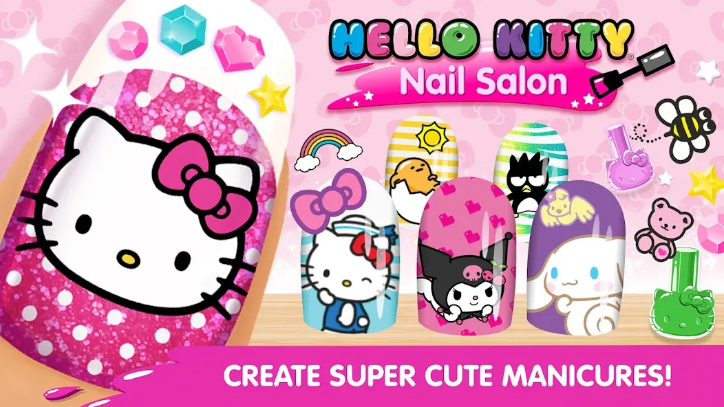 Hello Kitty Nail Salon  [МОД Бесконечные монеты] Screenshot 1