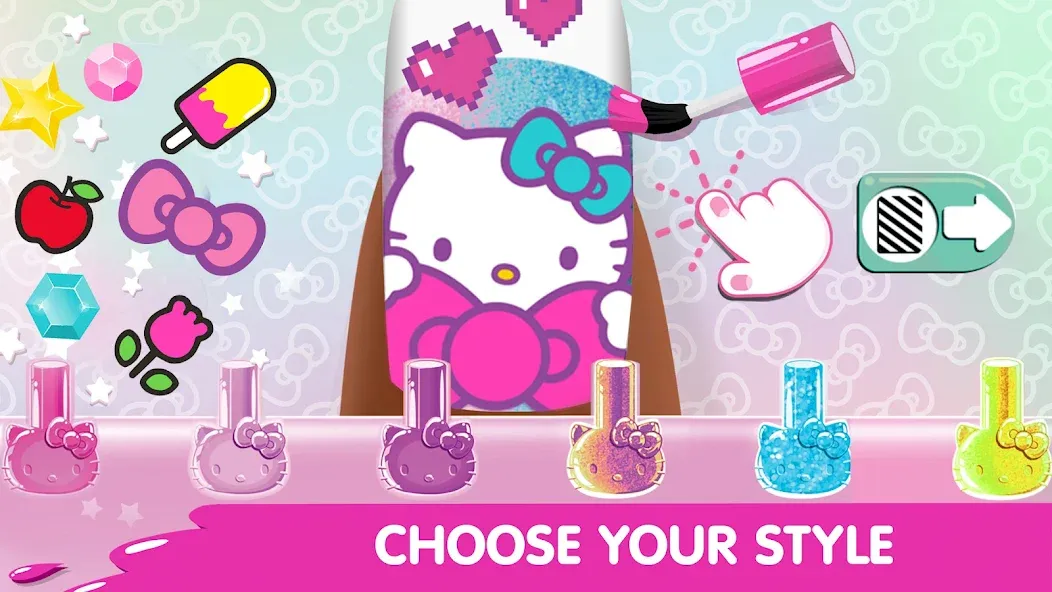 Hello Kitty Nail Salon  [МОД Бесконечные монеты] Screenshot 2