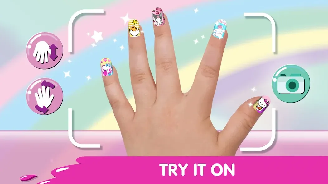 Hello Kitty Nail Salon  [МОД Бесконечные монеты] Screenshot 4