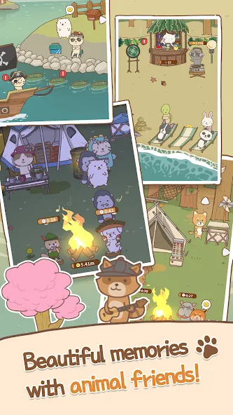 Animal Camping: Idle Camp (Анимал Кемпинг)  [МОД Много денег] Screenshot 4