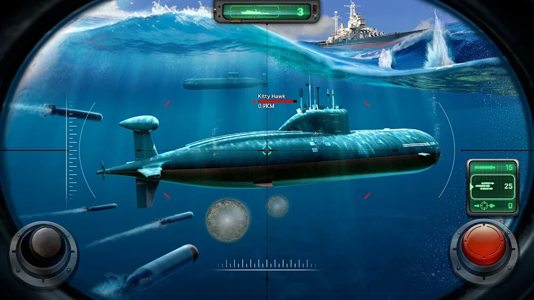 Sea War: Raid (Юбоат)  [МОД Menu] Screenshot 3