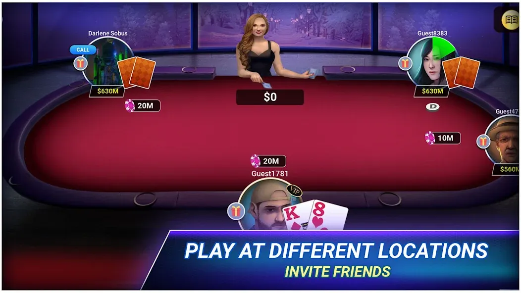 Poker Texas Holdem (Покер Техасский Холдем)  [МОД Все открыто] Screenshot 3