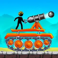 Взломанная The Tank: Stick pocket hill (Зе Тенк)  [МОД Mega Pack] - стабильная версия apk на Андроид