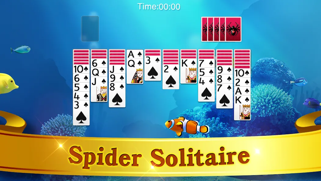 Spider Solitaire  [МОД Много денег] Screenshot 5