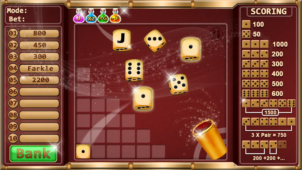 Farkle - Dice Game (Фаркл)  [МОД Mega Pack] Screenshot 2