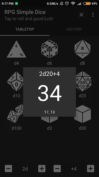 RPG Simple Dice (РПГ Простые Кости)  [МОД Меню] Screenshot 2