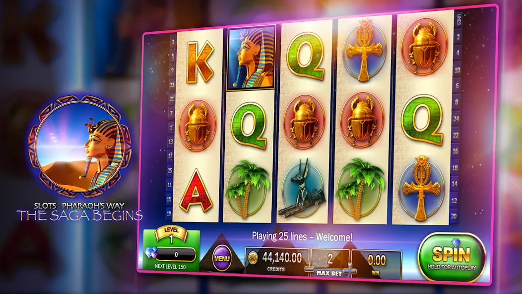 Slots - Pharaoh's Way Casino (Слоты)  [МОД Много монет] Screenshot 3