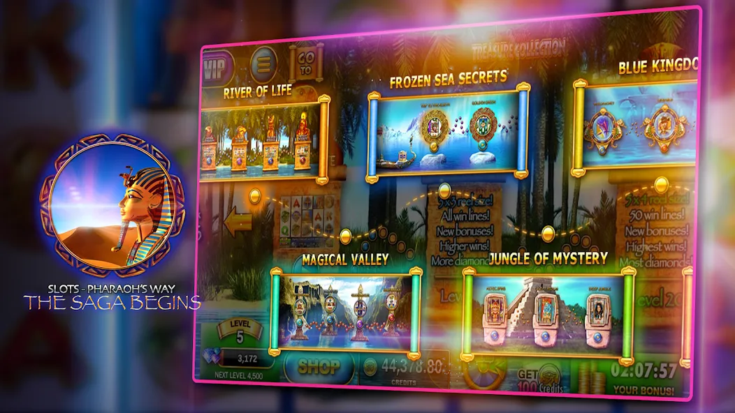 Slots - Pharaoh's Way Casino (Слоты)  [МОД Много монет] Screenshot 5