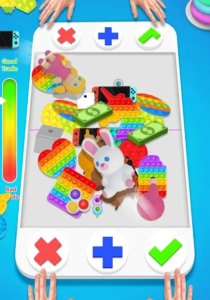 fidget trading: trade toys 3D (фиджет трейдинг)  [МОД Бесконечные монеты] Screenshot 2