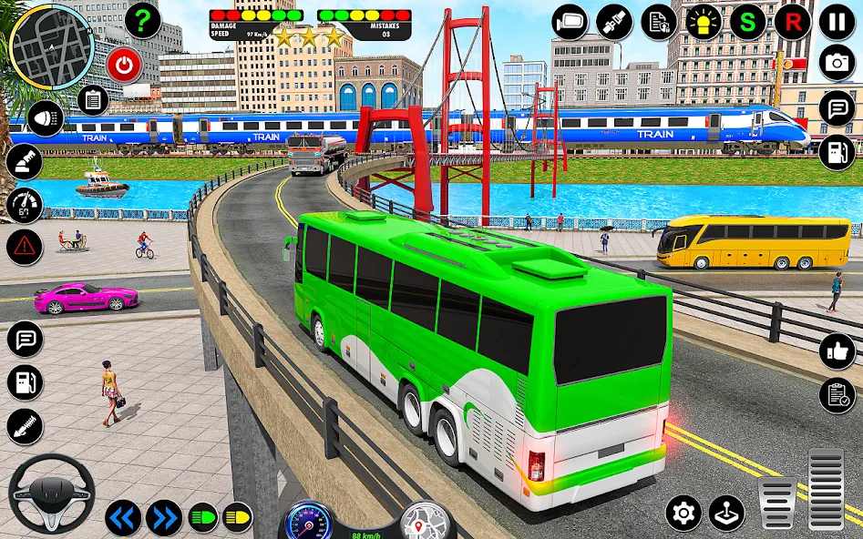 City Bus Simulator 3D Bus Game (Симулятор городского автобуса 3D  игра   )  [МОД Все открыто] Screenshot 4