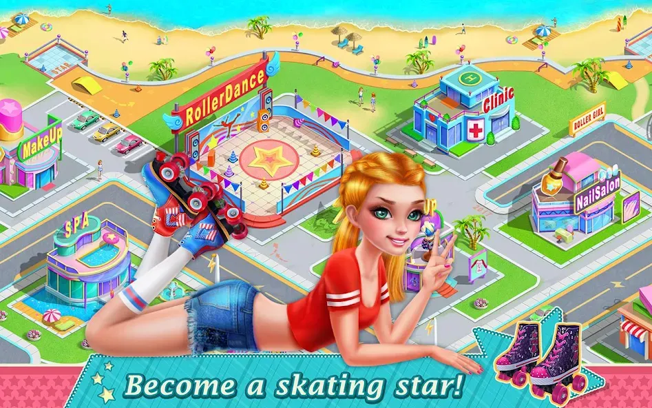 Roller Skating Girls  [МОД Unlocked] Screenshot 5