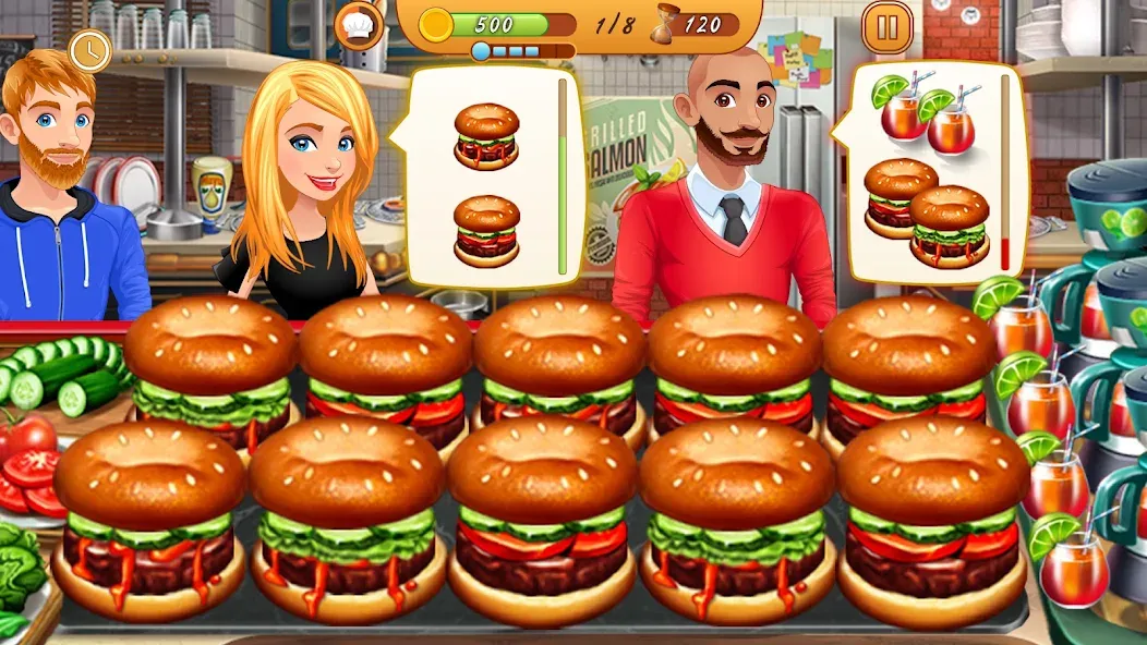 Cooking Team: Restaurant Games  [МОД Бесконечные монеты] Screenshot 4