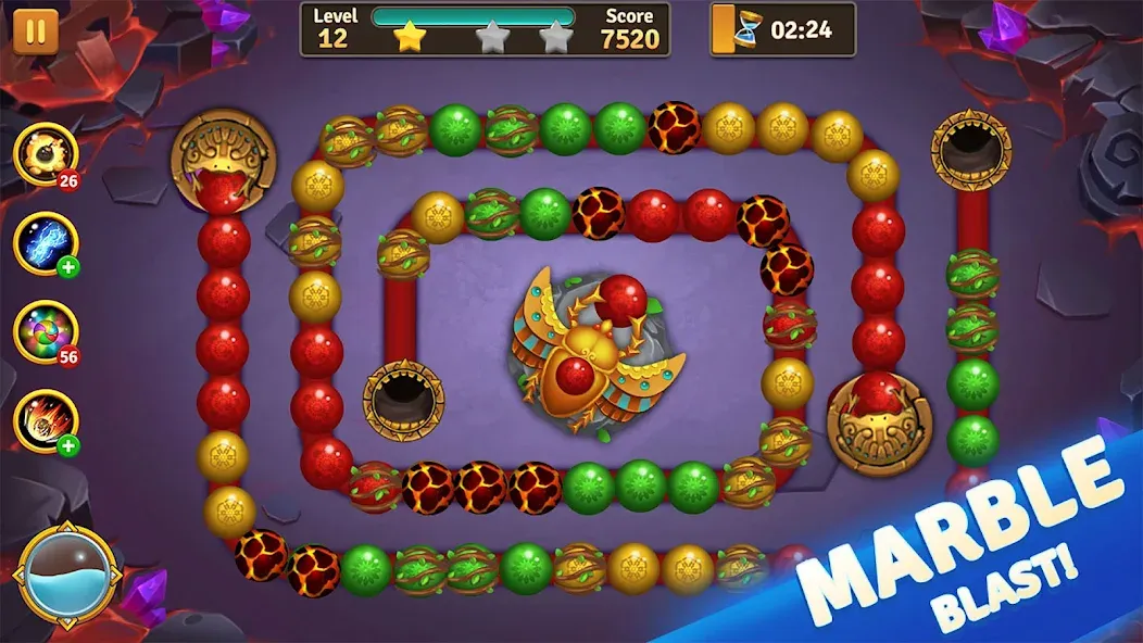 Jungle Marble Blast  [МОД Бесконечные монеты] Screenshot 5