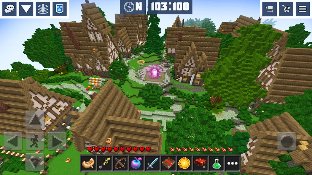 Block Craft World:Planet Craft  [МОД Menu] Screenshot 2