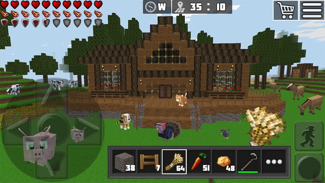 World Craft: Block Craftsman  [МОД Все открыто] Screenshot 2