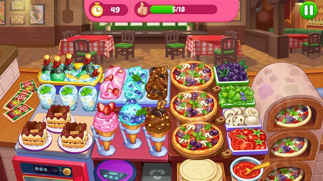 Crazy Cooking Diner: Chef Game (Крейзи кукинг дайнер)  [МОД Бесконечные монеты] Screenshot 2