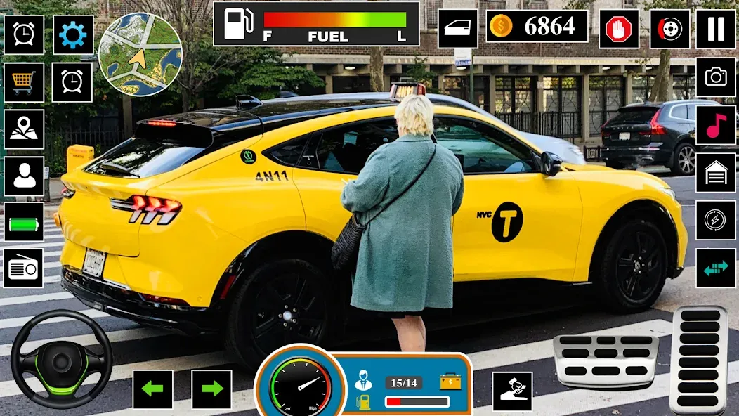 US Taxi Game 2023-Taxi Driver  [МОД Много монет] Screenshot 4